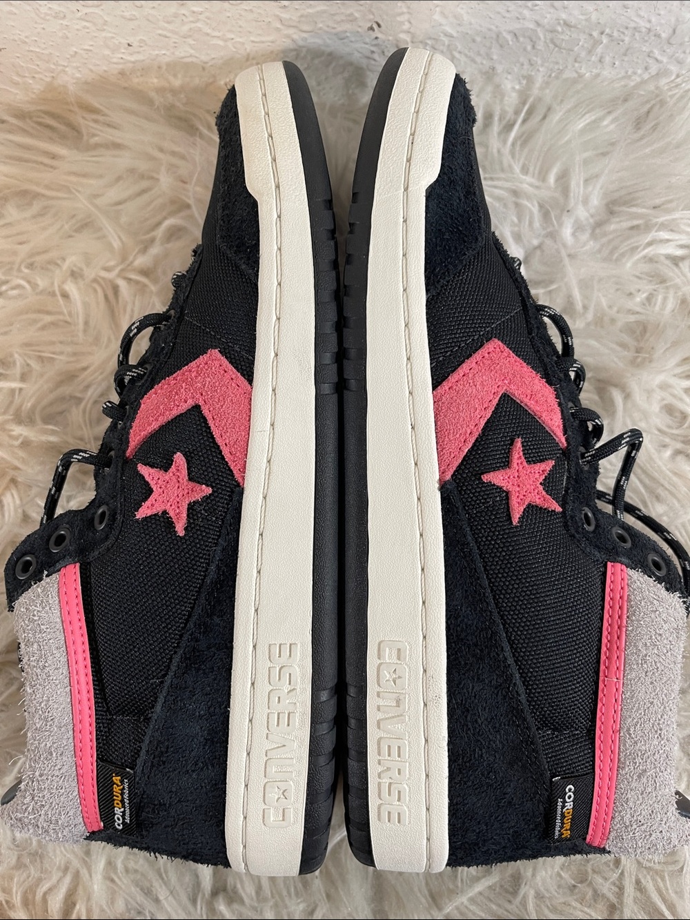 CONVERSE FASTBREAK PRO MID Cordura Sneakers Total Eclipse & Pink Size 11 NEW - Picture 10 of 14